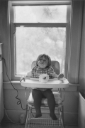 Ana Kuzick at home in high chair, Detroit, 1968