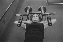 Woman at a gym, Detroit, 1968