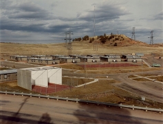 David T. Hanson, Bachelor Village and power transmission corridor, Colstrip, MT,  1984, vintage Ektacolor print, 11 x 14 inches