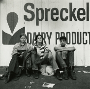 Haight Ashbury (group in front of Spreckel sign), 1968
