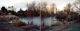 January 1997 (diptych), from The Upton Pyne Series, chromogenic dye coupler prints, 27 x 34 inches (each)
