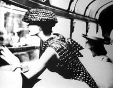 &quot;More Fashion Mileage Per Dress&quot;, Dress by Filcol, Barbara Vaughn, New York, Harper&#039;s Bazaar, February 1956, gelatin silver print, 16 x 20 inches