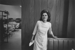 Waitress in an empty restaurant, Detroit, 1968
