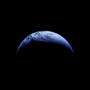 118, Crescent Earth; Photographed by Robotic Camera, Apollo 4 (Unmanned), November 9, 1967, digital c-print, 24.5 x 24.5 inches