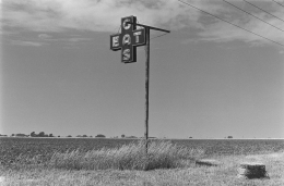 Gas, Eat Sign Near Agra, Kansas, 1978