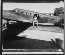 Austin on the C-45 at the National Warplane Museum, Geneseo, New York, 1985, vintage gelatin silver print