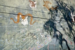 Ram Mural and Shadows, Los Angeles, California, 2011