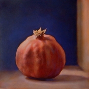 Still Life with Pomegranate, hand-colored gelatin silver print
