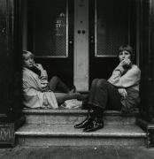 Two Woman from Atlanta on Haight Street Stoop, 1968