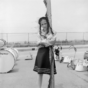 Braided Girl Holding a Flag, 1983-84
