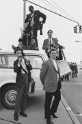 Newsmen at a public demonstration, Detroit, 1968