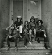 Group on Stairs with Cat, Haight Street, 1968