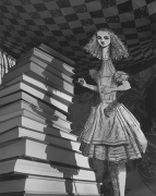 Curiouser and Curiouser, Alice&#039;s Adventures in Wonderland, 1998, gelatin silver print, 20 x 24 inches