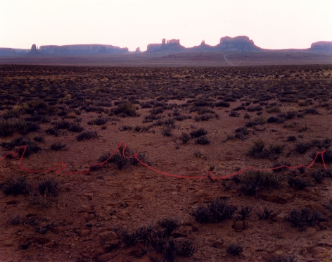 Monument Valley with Red String, Monument Valley, Utah, 1977, from Altered Landscapes